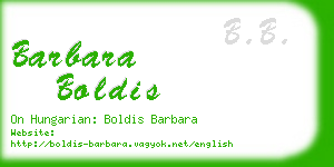 barbara boldis business card